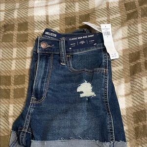 Hollister Dark Blue High-Rise Shorts